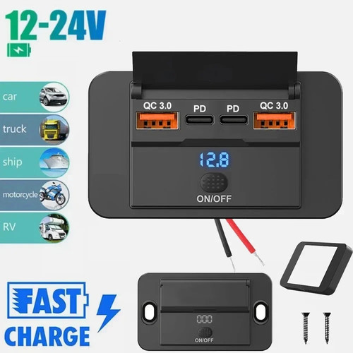 Car 12v 24v type c - 12v-24v, usb