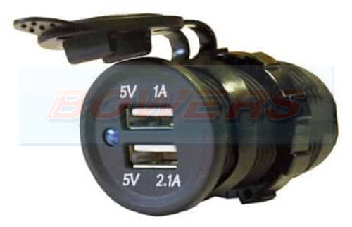 12v 24v twin port - 12v/24v, socket