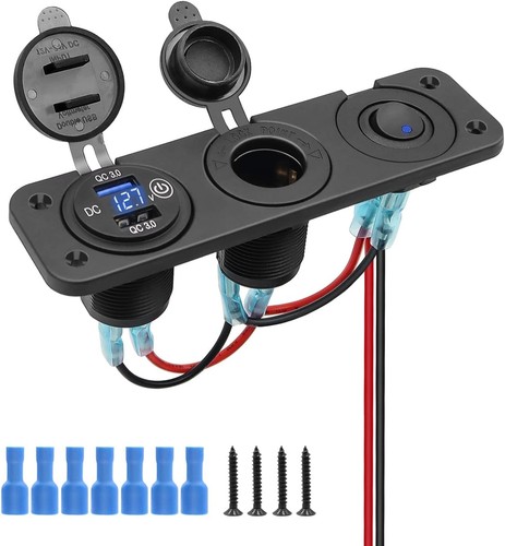 Usb car charger socket panel - car,